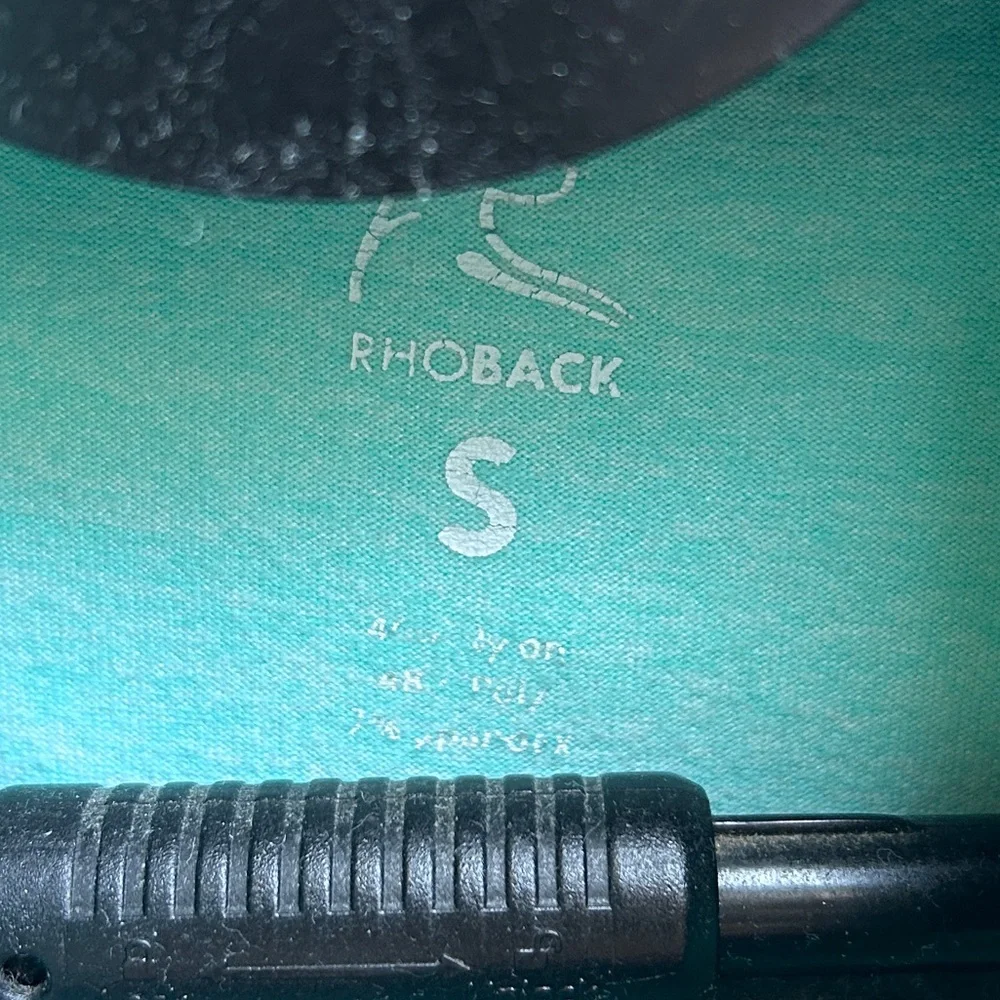 Rhoback Teal Blue Men's S Hesi Performance Hoodie - Picture 9 of 11